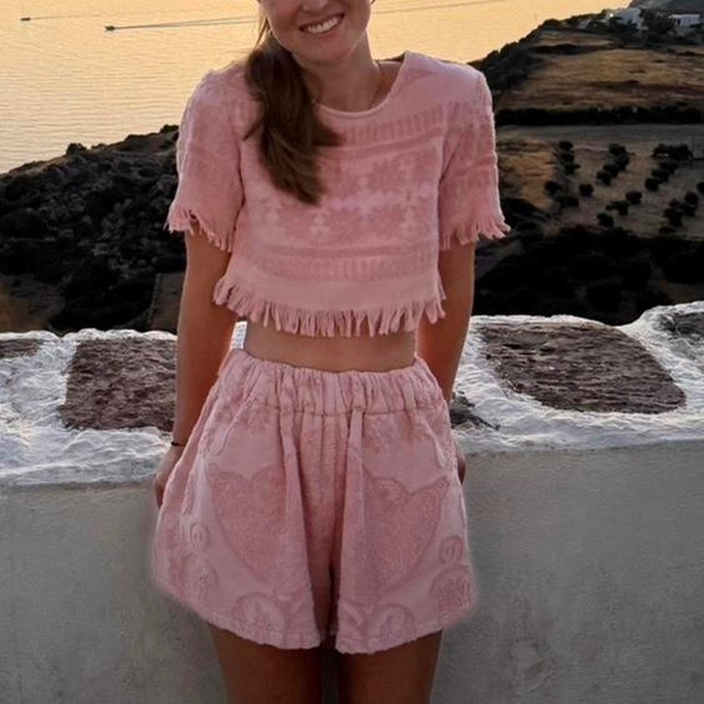 Fringe Two-Piece Set Orange